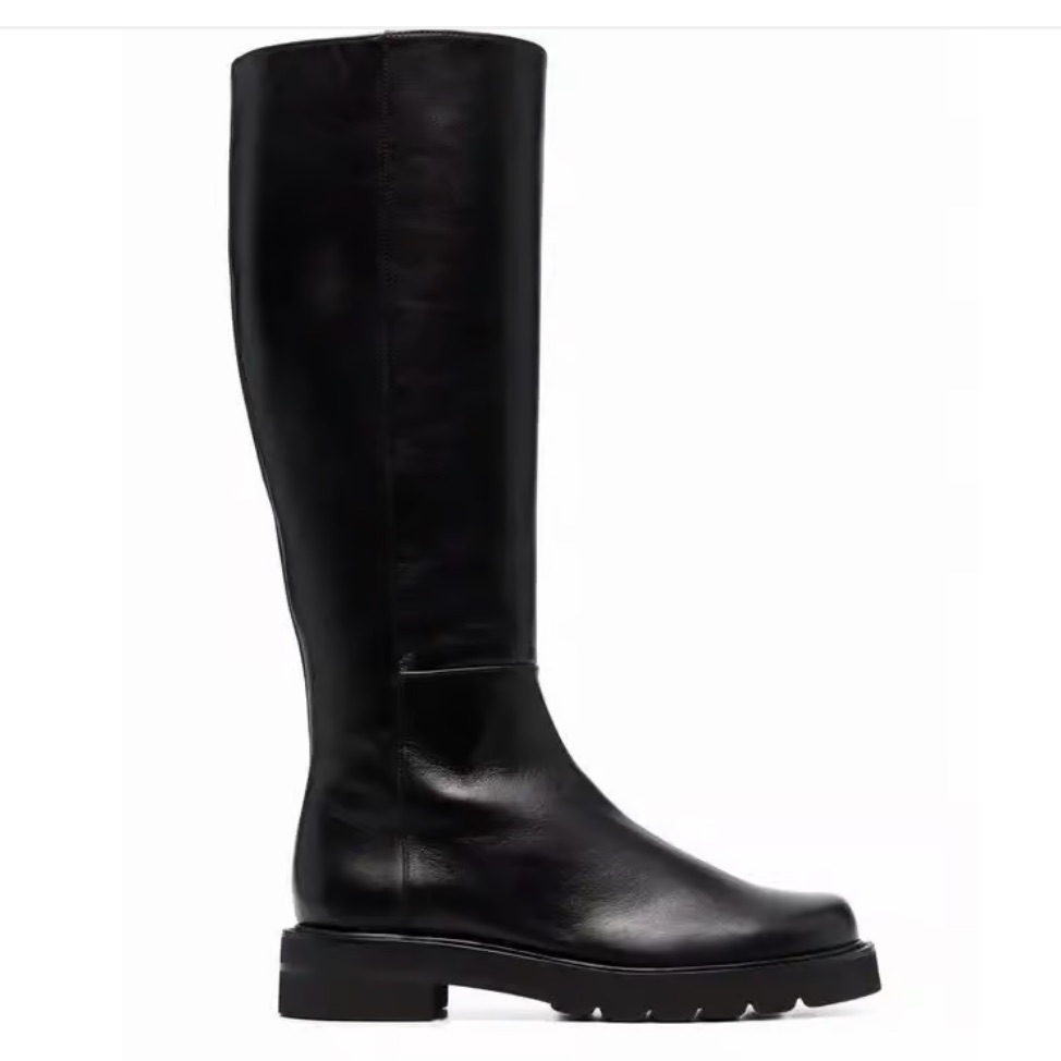 New Stuart Weitzman Mila Lift Leather Knee High Boots